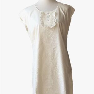 Boden lined shift dress with lace detail